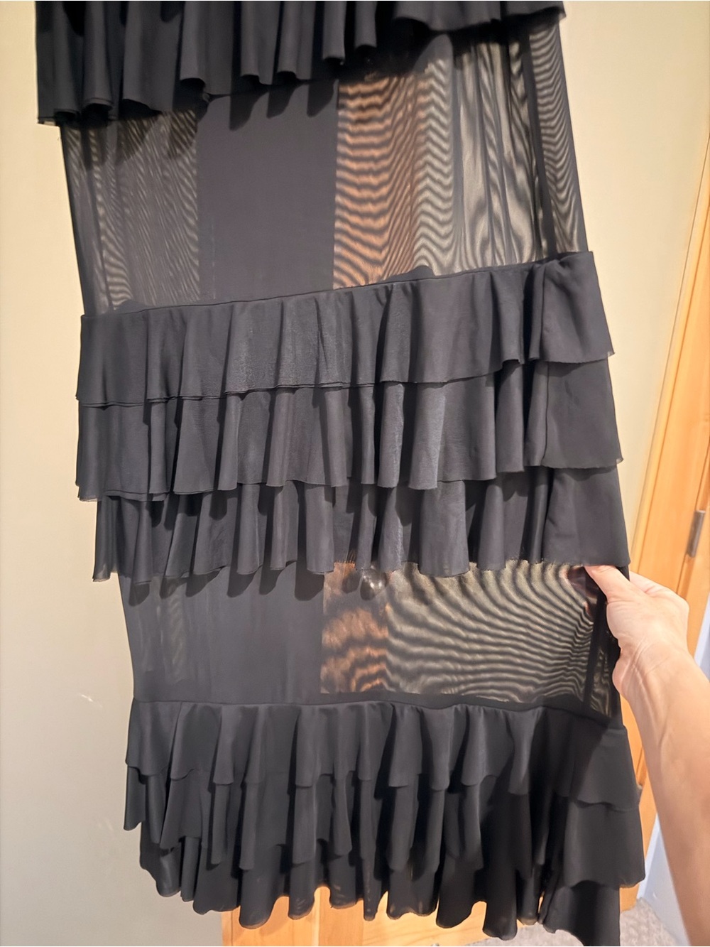 REVOLVE Strapless Black Ruffle Maxi Dress - Picture 6 of 7